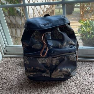 Coach Leather Banana Leaf Backpack